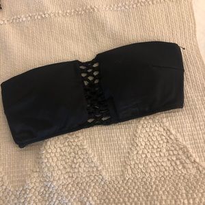 Victoria’s Secret black strapless swim suit top
